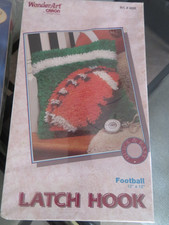 WonderArt Latch Hook Rug/Wall Kit 4608 Football 12x12 NEW SEALED