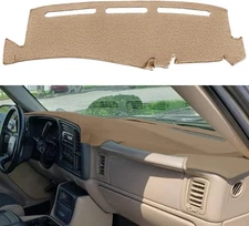 Dashboard Cover Pad, Dashboard Mat Carpet Protector (Beige)