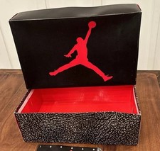 Original 1988 Nike Air Jordan 3 Box Only BLACK/CEMENT GREY 1985 1986 1987 VG 