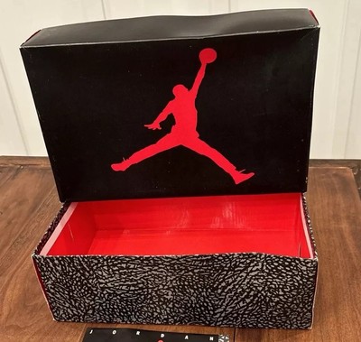 Original 1988 Nike Air Jordan Box Only BLACK/CEMENT GREY 1985 1986 1987  VG+