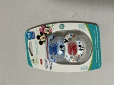 NEW Disney Baby Mickey Mouse 2 Pack NUK Pacifiers Silicone 0-6 Months