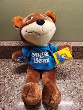 Juguete de peluche Sugar Bear cereal dorado crujiente 14" aplausos vintage 1988