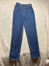 Vintage Rocky Mountain Jeans Juniors 13/14 Blue High Rise Tapered Denim Western