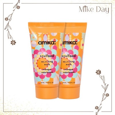 Amika Soulfood Nourishing Hair Mask 60ml 2oz x 2 Travel Size Deep Treatment New