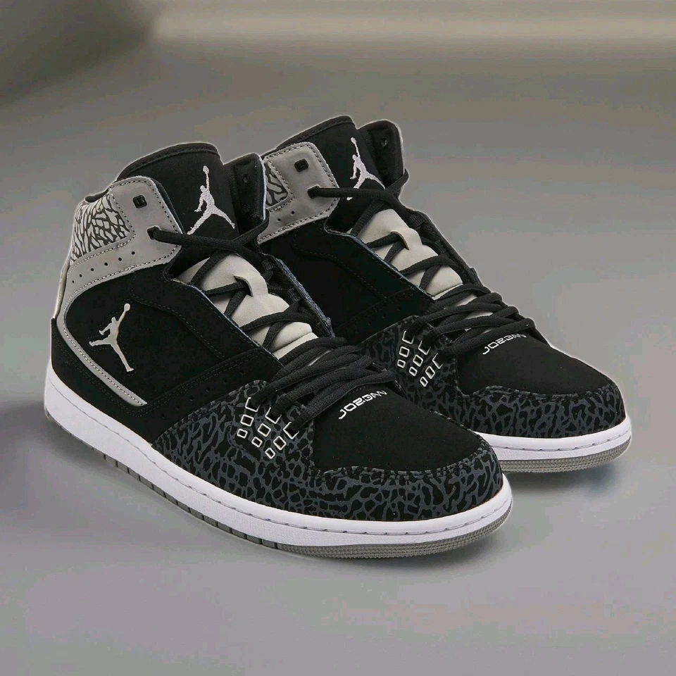 Zapatilla deportiva Jordan 1 Flight Mid para hombre - negra/gris/elefante Foto 4 de 4