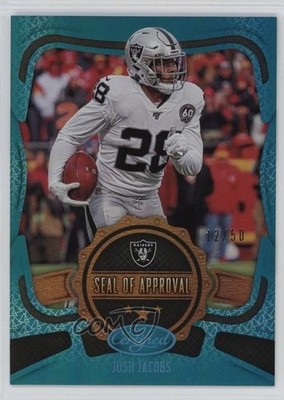2020 Certified Seal of Approval Mirror Teal /50 Josh Jacobs #SA-JJ 1q03