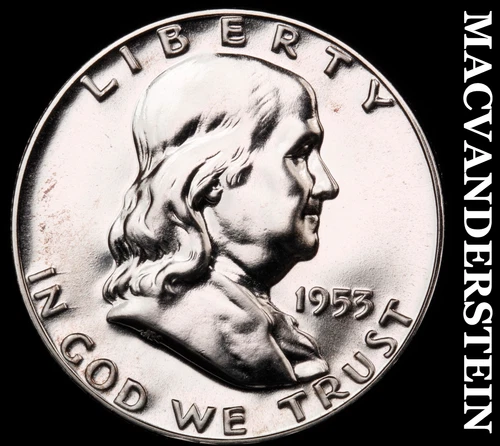 1953 Silver Franklin Half Dollar-Choice Gem Proof Lustrous No Reserve #i5857
