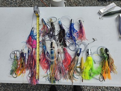 Multicolor Saltwater Trolling Lures 18 Pack 6 to 12 in for Marlin Tuna Mahi-Mahi
