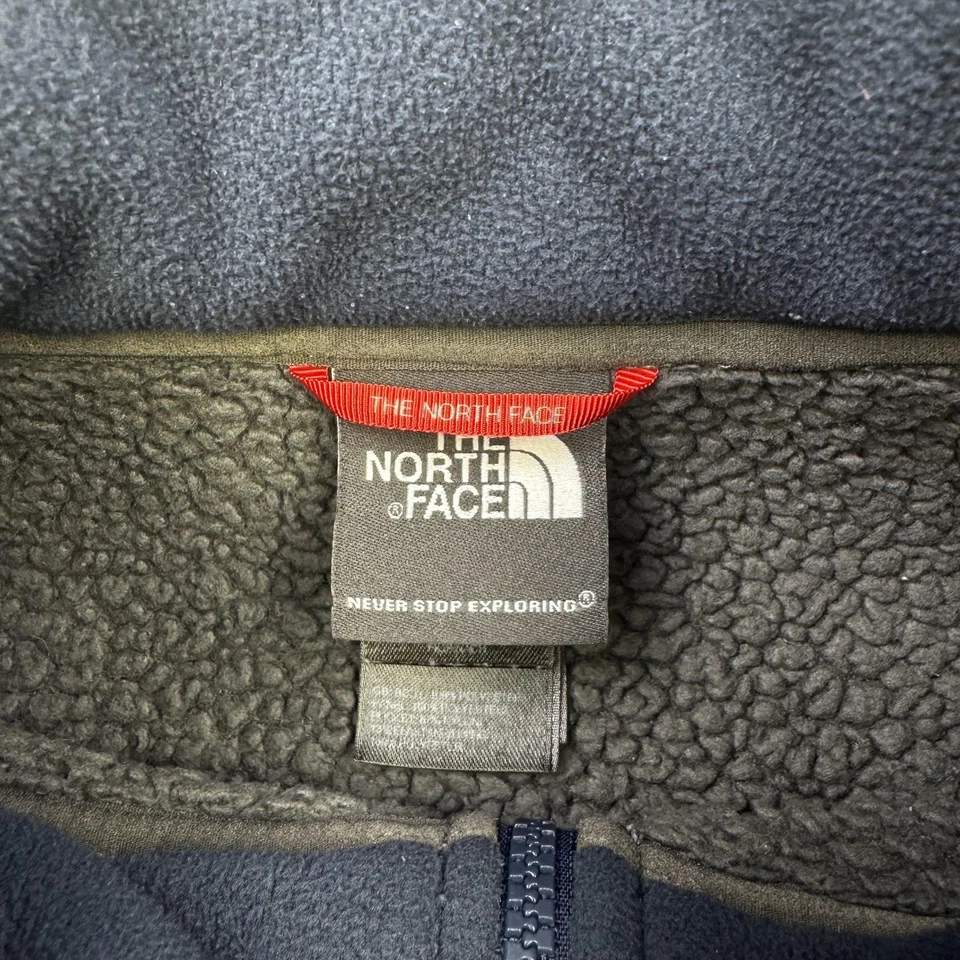 The North Face Fleece Jacket Mens Large Navy Gray Full Zip Chest Pocket - Image 4 of 4