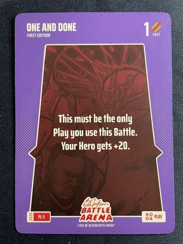Bo Jackson Battle Arena 2026 Play Card PL-5 SSP 1st Edition - ONE AND DONE🔥🔥