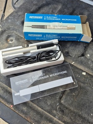 Vintage Super Scope By Marantz Electret Condenser Microphone EC-1 Silver 3.5mm