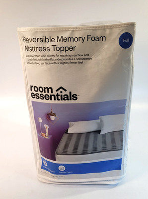 Reversible Memory Foam 1.5'' Mattress Topper - Room Essentials FULL
