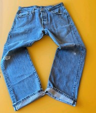 Vntg Levi's 501 Jeans Mens 38x32 Medium Wash Button Fly Straight