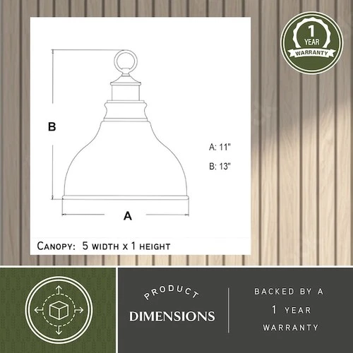 VAXCEL T0317 Delano 11in Pendant Bronze - Picture 3 of 8