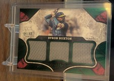 2025 Topps Tier One Byron Buxton Jersey Green Foil Triple /49 Twins (Mem)
