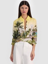 alice olivia WILLA SILK BLOUSE 395 Size L