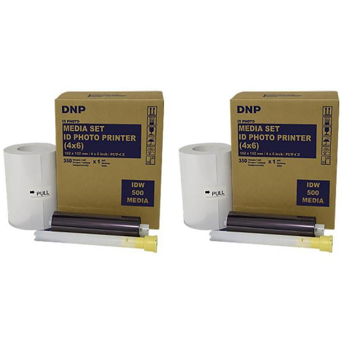 DNP 4x6 Paper and Ink Roll Media Set for IDW500 ID Photo Printer 350 Prints 2 52790₽