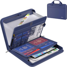 Accordion File Organizer,Fireproof Expanding File Folder with Multi Pockets,13 P