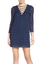 Ali & Jay Women's Lace-Up Dress Navy Size XS NWT