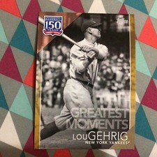 #41 Lou Gehrig HOF 5x7 - 03/10 made Gold 2019 Topps 150 Years Greatest Moments