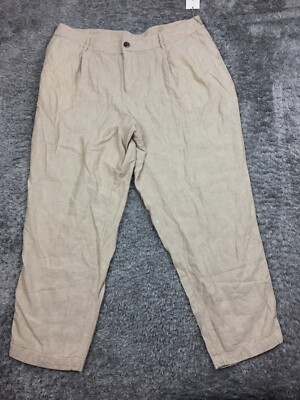 a.n.a. (A New Approach) Dress Pants Womens Size 18 Beige Linen Blend | eBay
