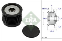 535 0230 10 INA Starter Freilauf Wechselstromgenerator FüR Alfa Romeo, Chrysler,