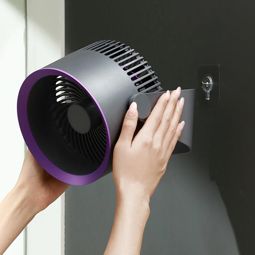 Wall Mounted/Table Electric Fan 4000mAh 3 Speed USB Rechargeable (Grey