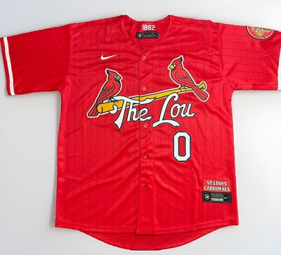 Maillot Baseball St Louis Cardinals MLB - Taille XXL, Blanc, #1, Cousu Majestueux