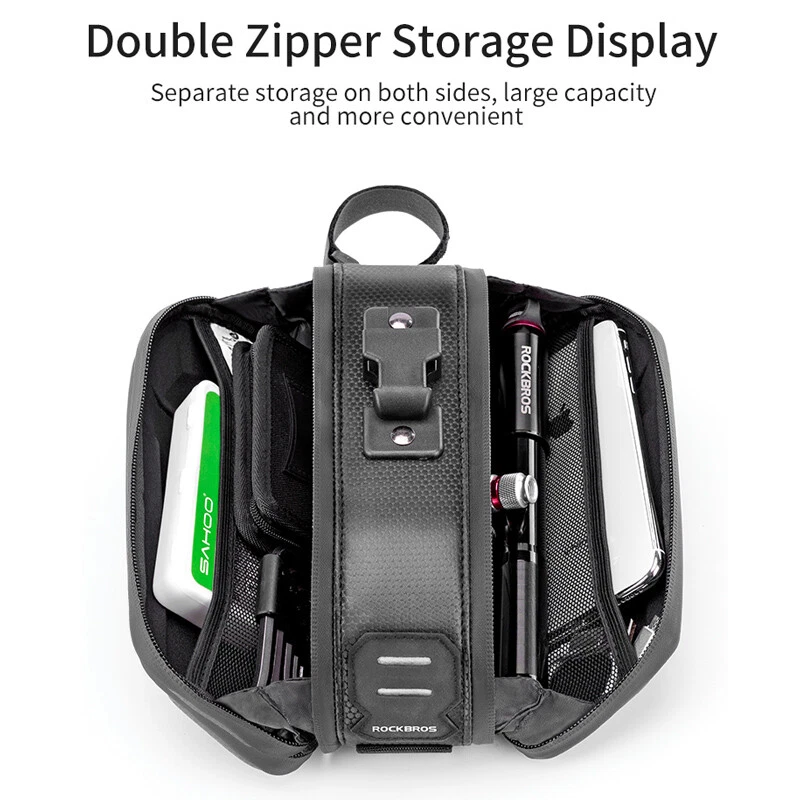 ROCKBROS Bolsa de Sillín Rígida para Bicicleta Reflectante Impermeable Cola de Bicicleta Bolsas Traseras Foto 4 de 4
