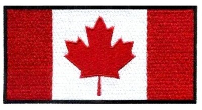 Kanada Flagge Aufnäher irisch bestickt Bügelbild Souvenir Tourist Maple Leaf 