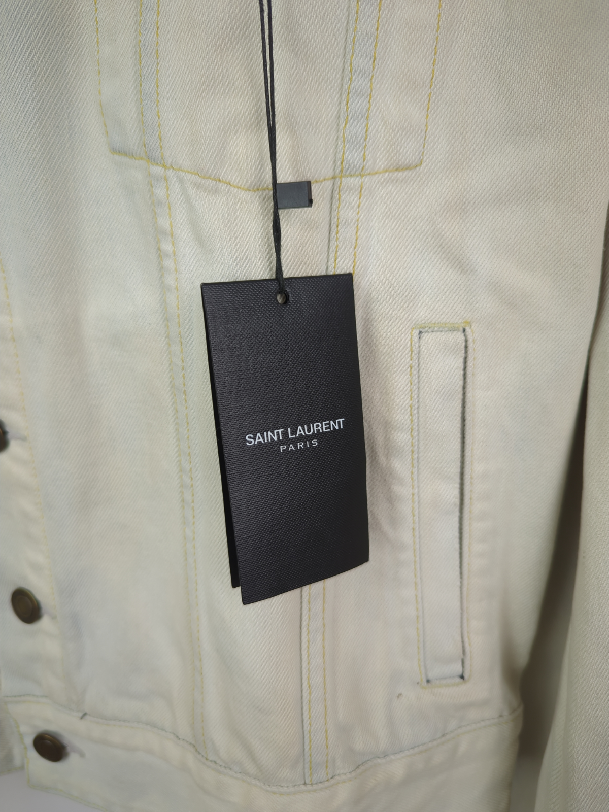 Giacca da camionista da uomo Saint Laurent Paris nuova con etichette SS18 SAINT LAURENT PARIS Lavaggio leggero