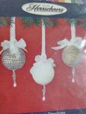 Herrschners CHRISTMAS DEWDROPS Christmas Small Ornaments Kit Makes 3 Vtg NOS
