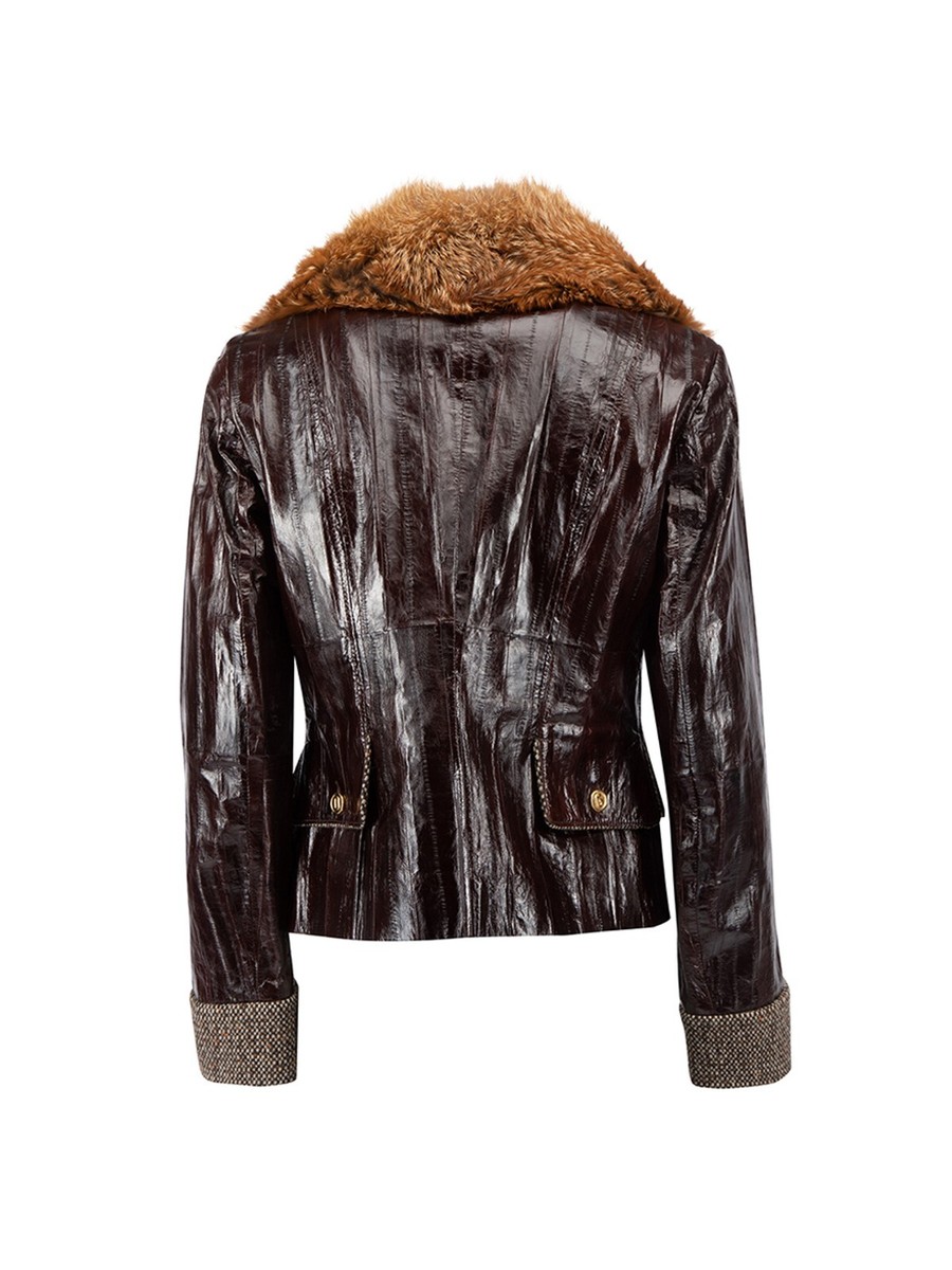 【VIP価格】DOLCE & GABBANA Brown Raccoon Fur Coat Dolce & Gabbana single-breasted faux-fur Coat | Brown | FARFETCH