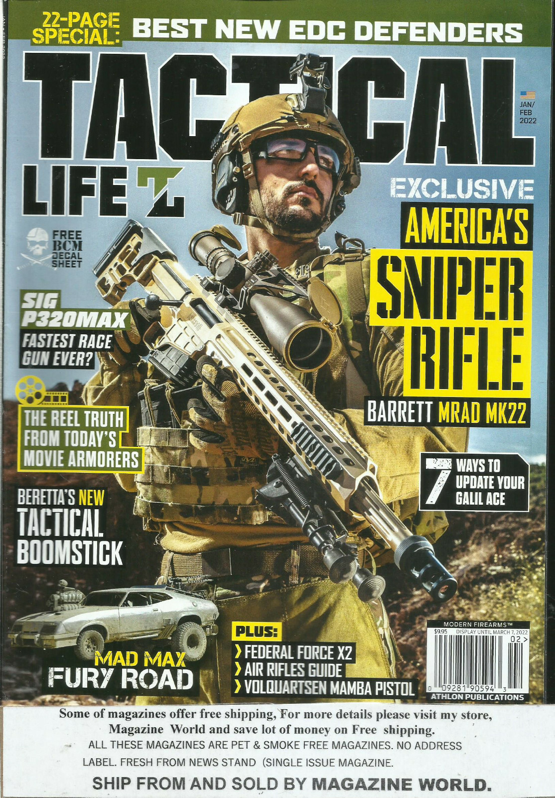 Tactical Life Magazine,  * January/ February, 2022 *  Display March, 07th  2022-image