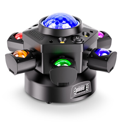 6Arms Beam Discokugel Laser Moving Head RGBW 180° Bühnenlicht DMX Bar Disco Show