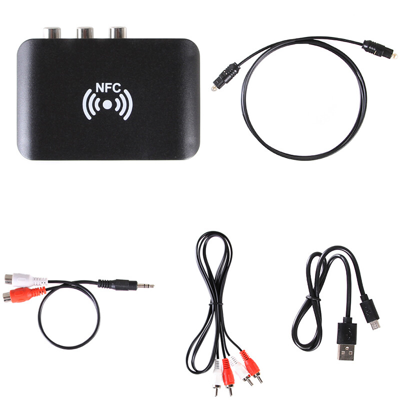 Adaptateur Audio Bluetooth 5.0 Avec NFC - Récepteur Pour Chaîne Stéréo - Connexion RCA Ou 3.5 Mm - 12