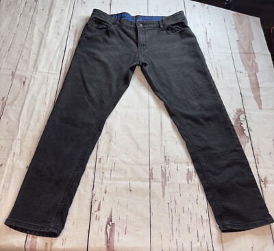 Men's Denali Stretch Denim Jeans Flex Waistband Tapered Legs BLACK