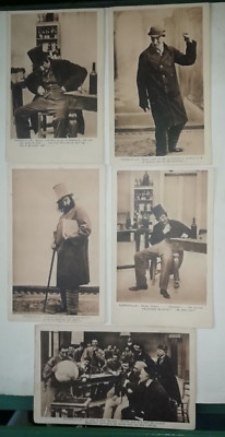 EDOARDO FERRAVILLA - ACTOR THEATER AND SILENT CINEMA - LOT OF 5 VINTAGE POSTCARDS