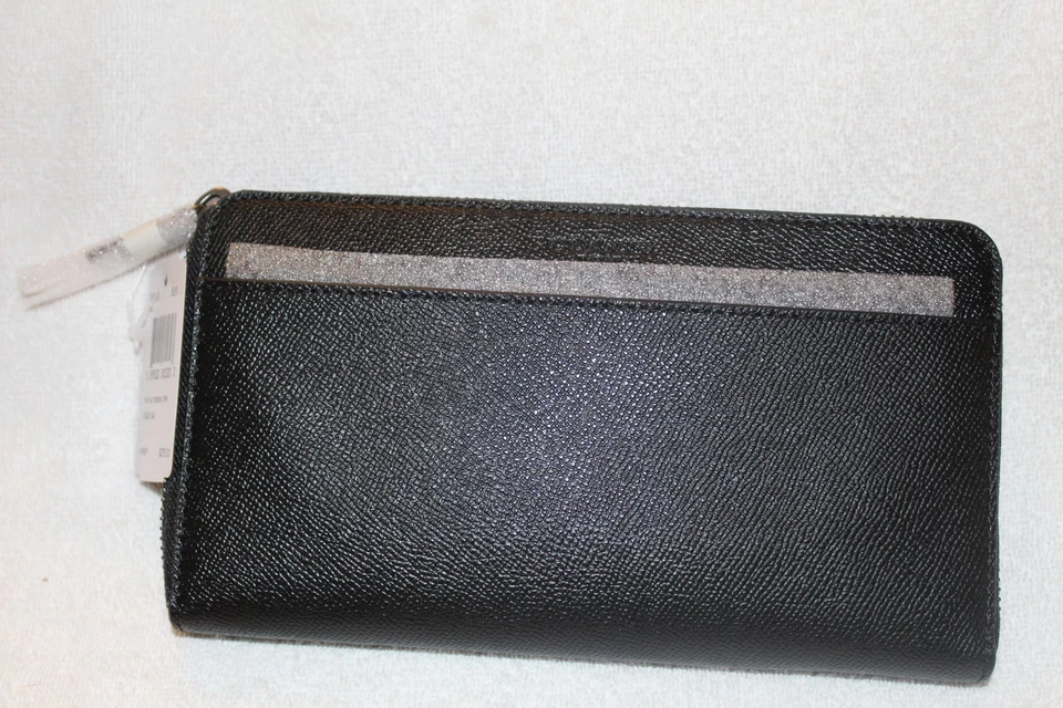 COACH F59120 NWT Accordion Travel Walllet - Crossgrain Leather Black - Изображение 2 из 4