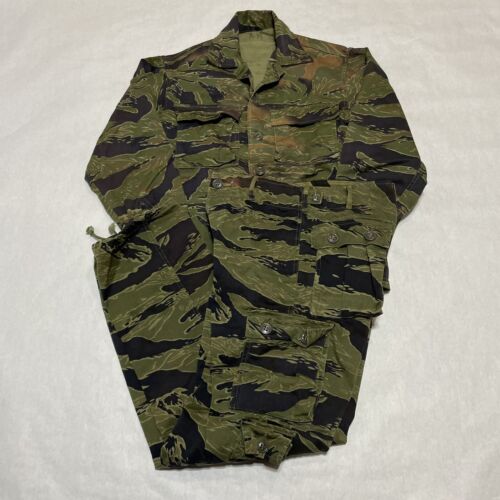 Original Vietnam War Tiger Stripes Camo Jacket & Pants Set Stamped US A-M