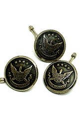 United Airlines Crew Uniform Pilot Wings Vintage 3 Cuff Buttons Coast to Coast