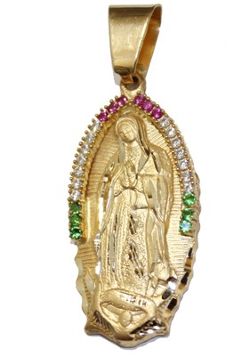 Virgen de Guadalupe 14k Solid Yellow 