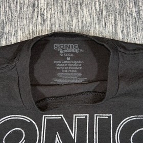 Sonic Hedgehog Sega T Shirt Medium Mens Graphic Tee Gaming Movie Cartoon Retro