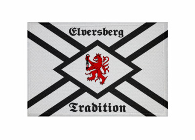 Aufnäher Elversberg Tradition Fahne Flagge Patch 9 x 6 cm