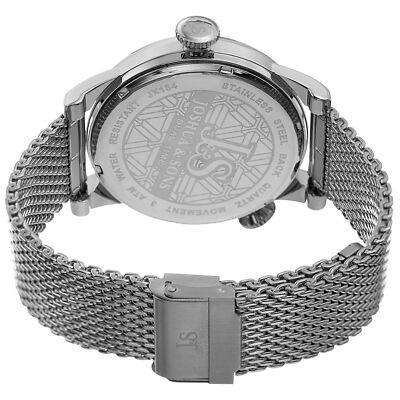Men's Joshua & Sons JX154 Multifunction Dual Time Stainless Steel