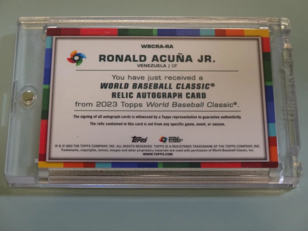 Acuna Jr. Relic Auto TOPPS WBC Autograph 175955 | eBay