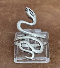 Vintage 925 Sterling Silver Snake Slithering Serpent Ring Size 8.75