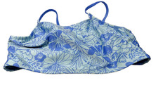 Art Class Girls BlueTropical Floral Swim Top Size XL 14 16