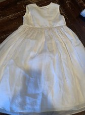 Strasburg Children Heirloom Collection Ivory Silk Dress 4 OR 7