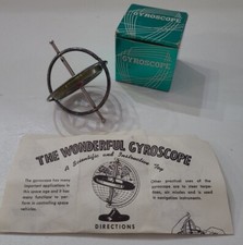 Vintage The Wonderful Gyoscope Scientific And Instructive Toy No Base Read    